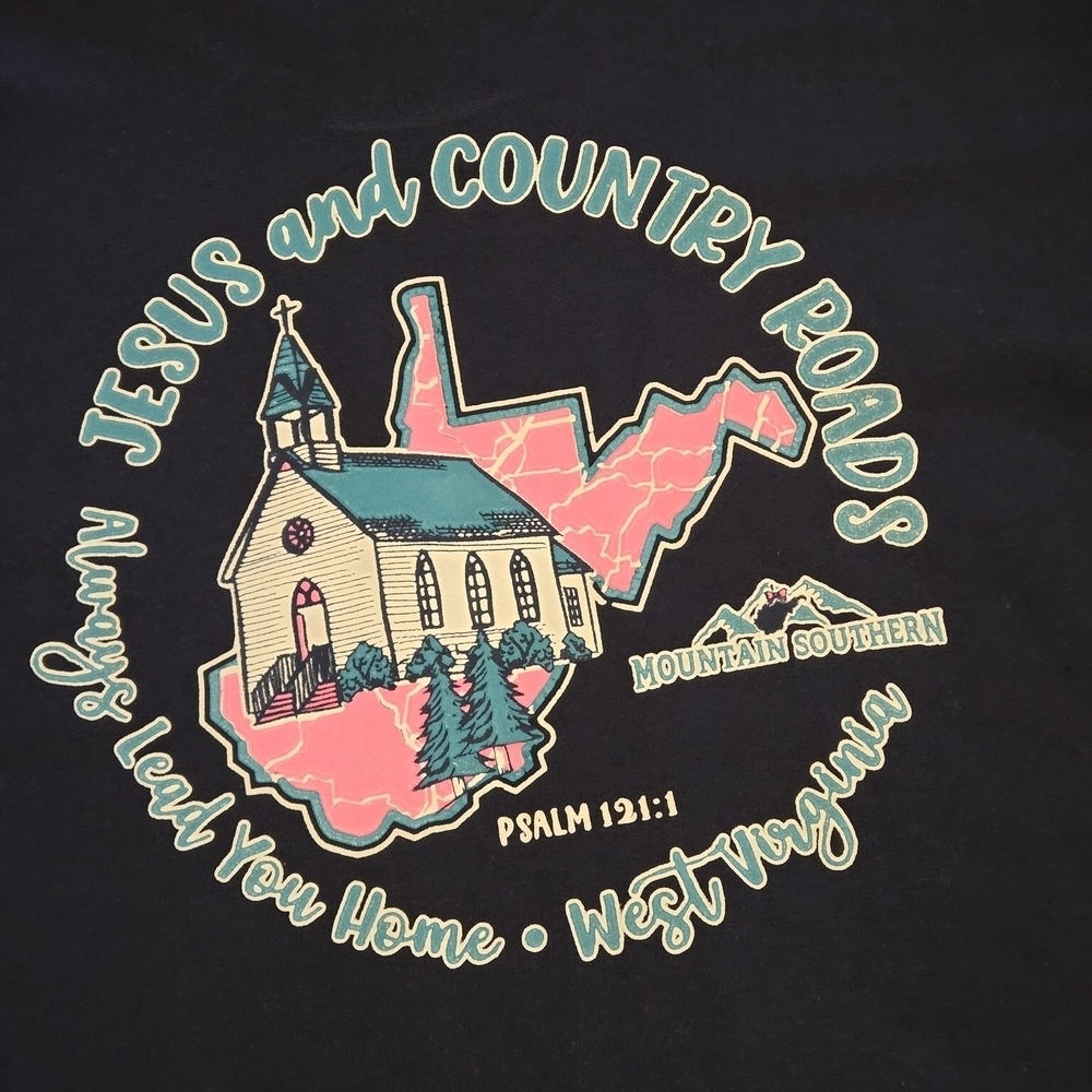 Portman & Co. Essential Tee Unisex 4XL West Virginia Faith Home Graphic NWT